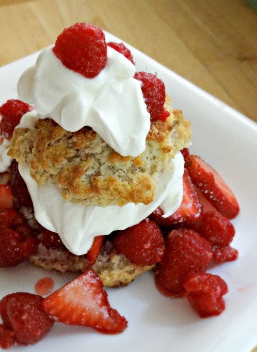 Summer Berry Shortcake with Almond Cream